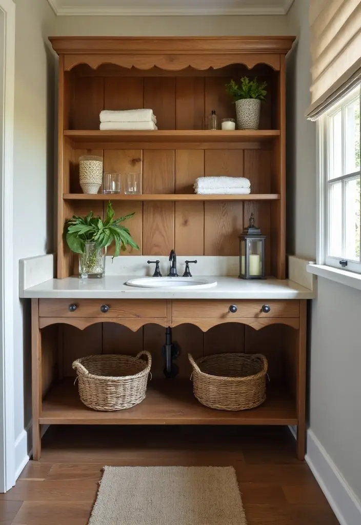 Bookcase Bathroom Vanity