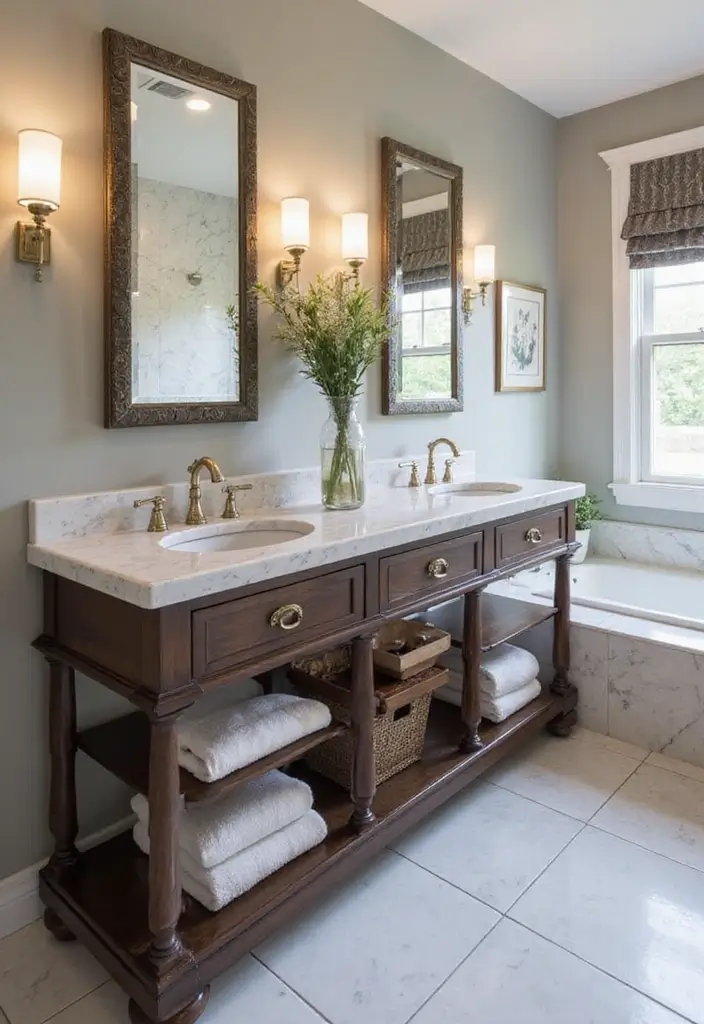 Console Table with Double Sinks