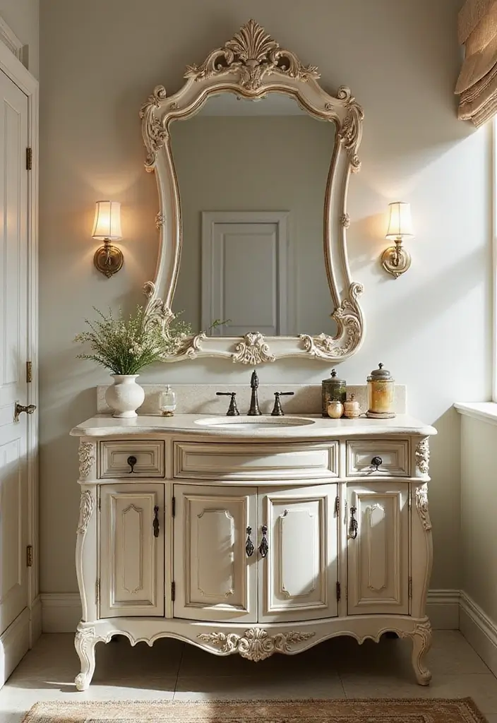 Elegant Curved Vanity