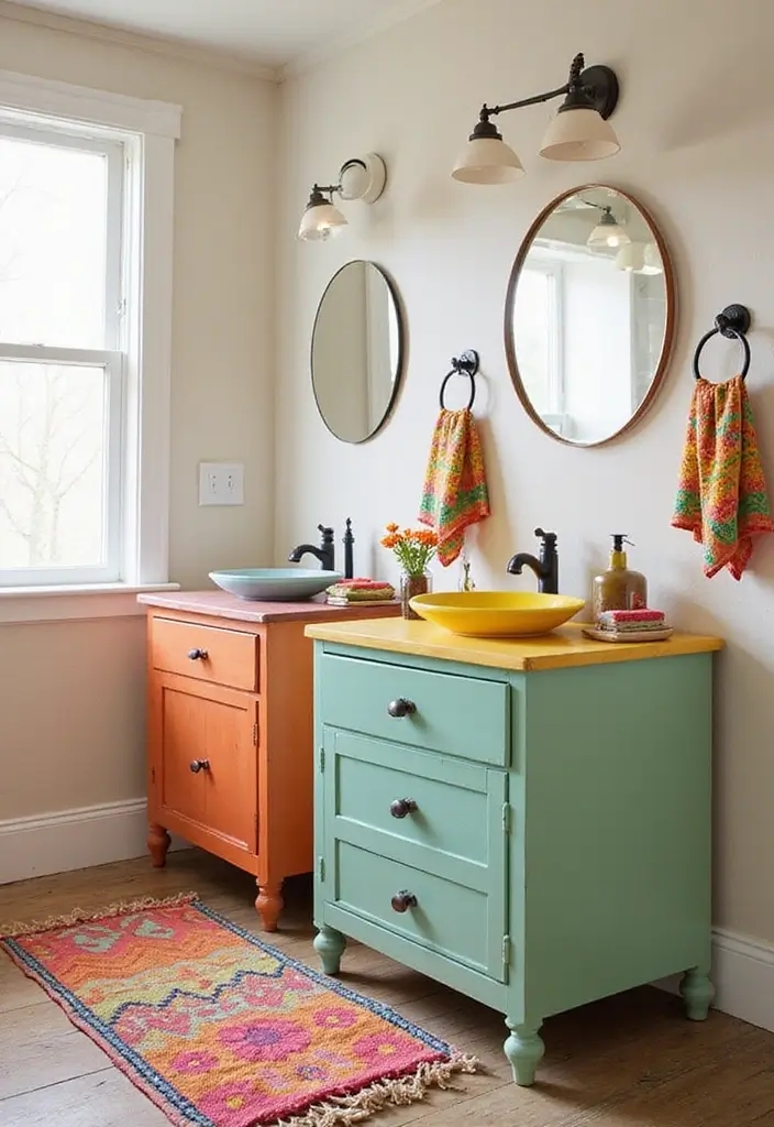 Fun Color Block Vanity