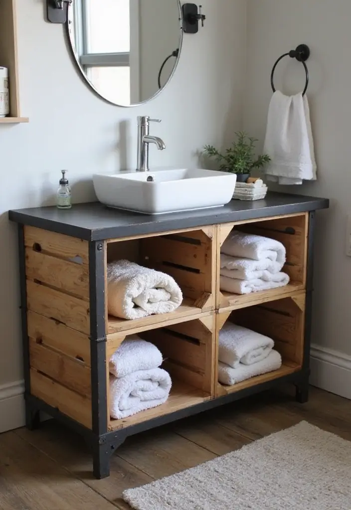 Industrial Crate Vanity