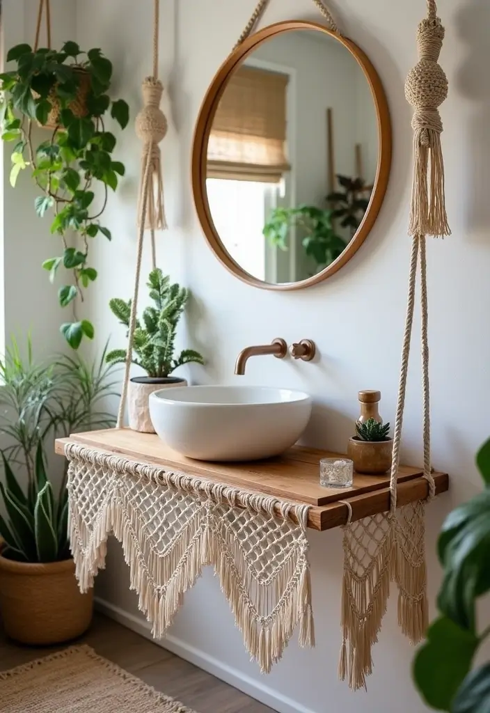 Macrame Hanging Vanity