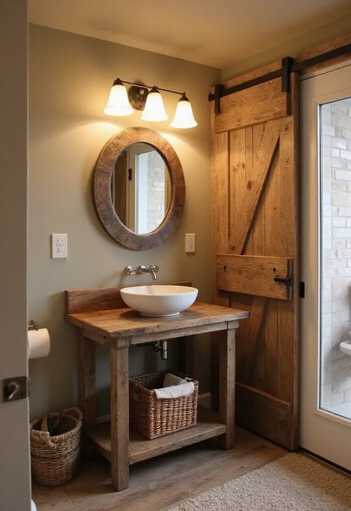 Rustic Barn Door Vanity