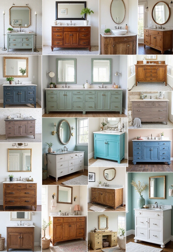 Creative Repurposed Furniture Bathroom Vanity Ideas