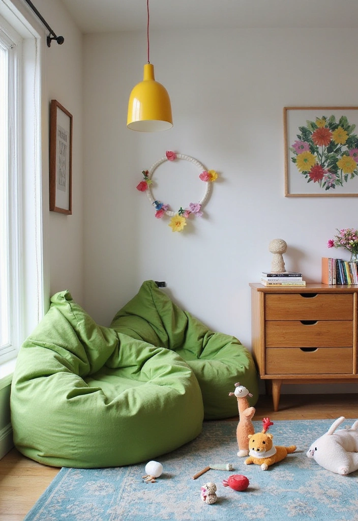 Kids' Corner in Green Living Room