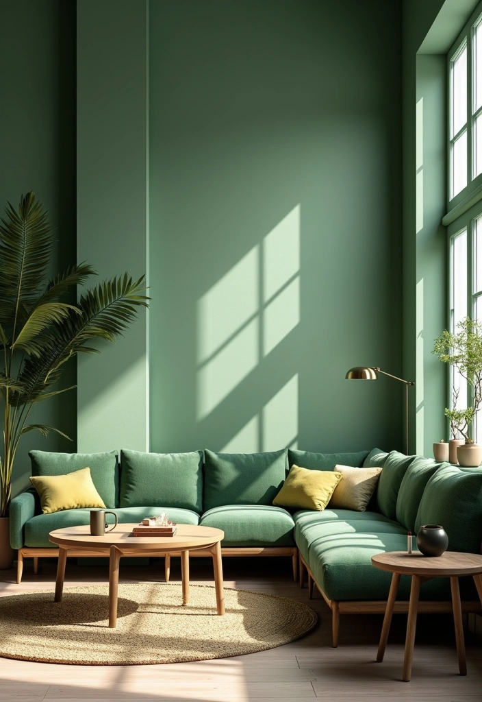 Stylish Green Living Room