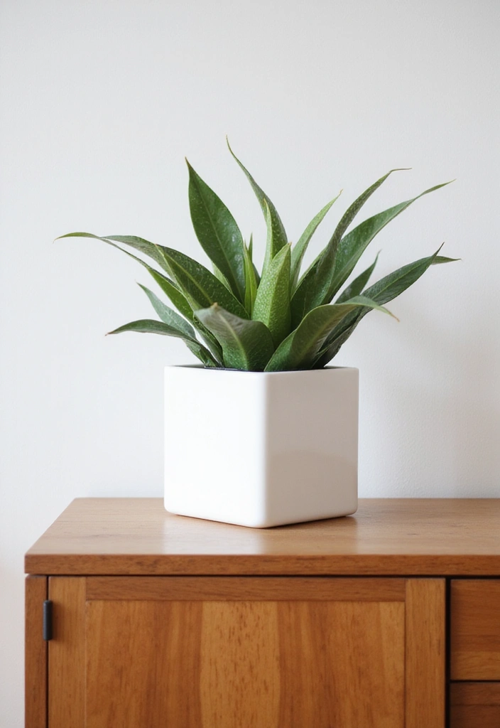 Minimalist White Cube Vase