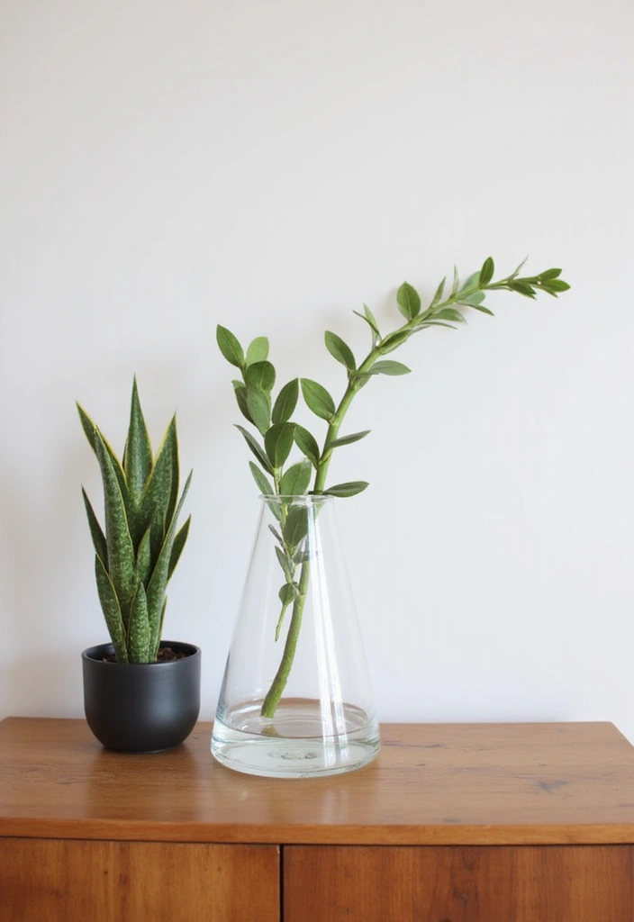 Sleek Transparent Glass Cone Vase