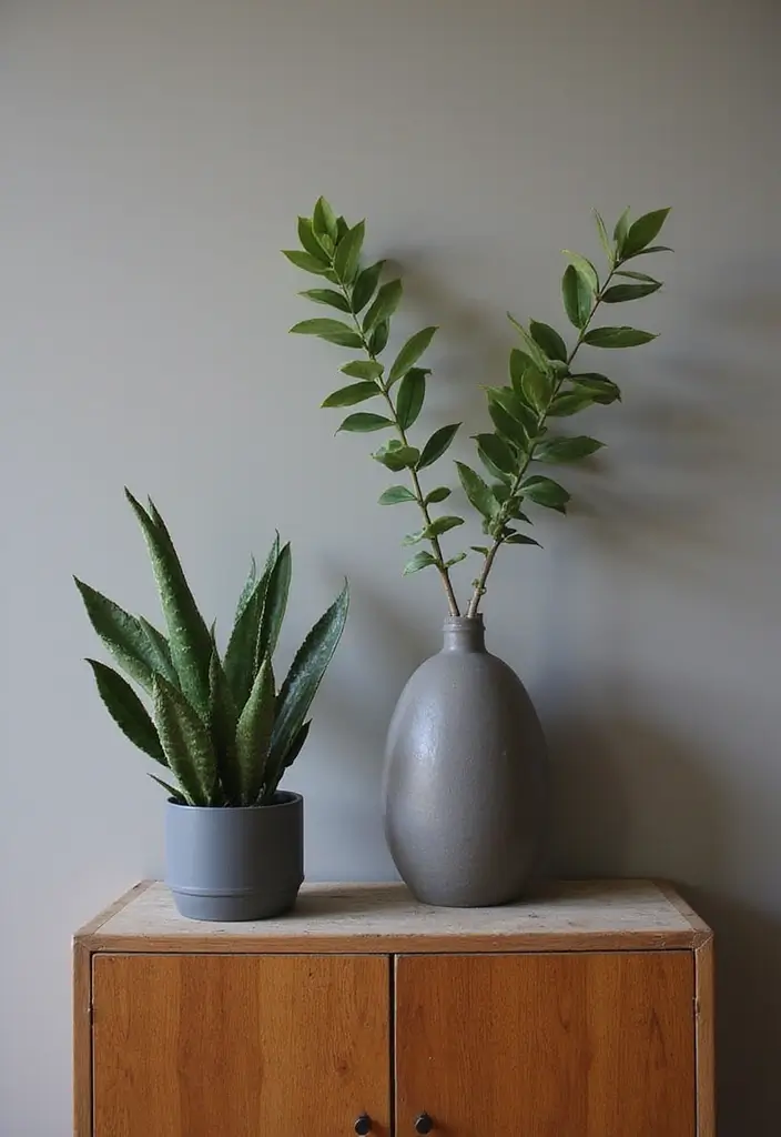 Sophisticated Smoky Grey Vase