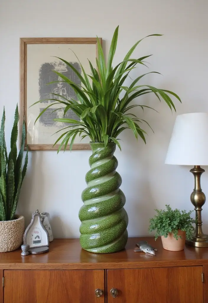 Whimsical Spiral Vase