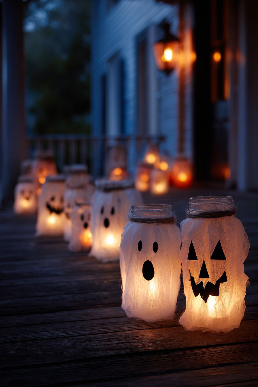 Transform Mason Jars into Ghostly Lights