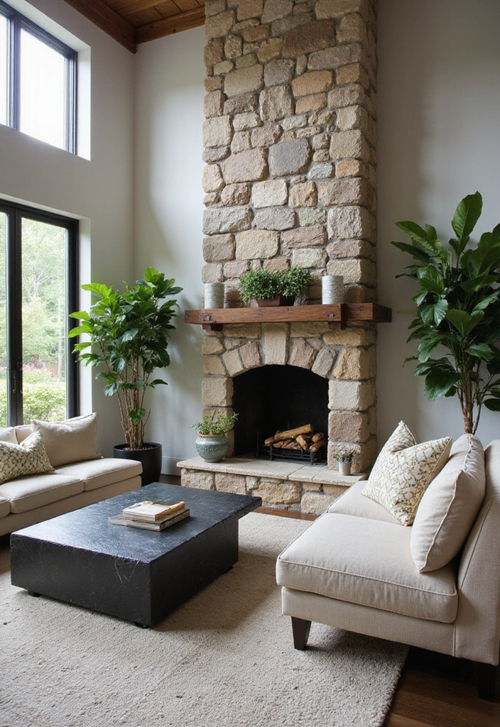 Stone Accents for Natural Elegance