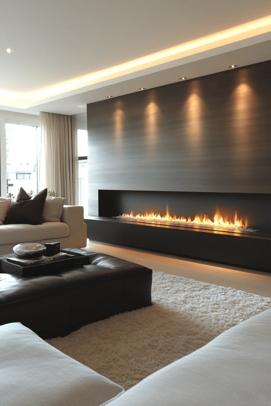 Sleek Linear Gas Fireplace
