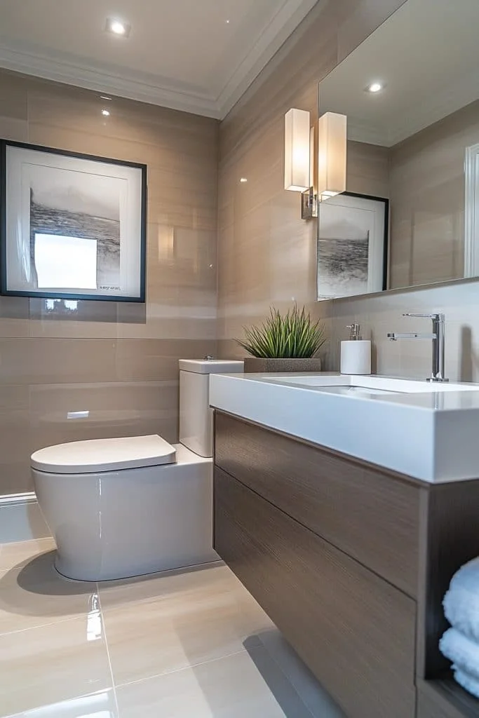 Streamlined Minimalist Bathroom