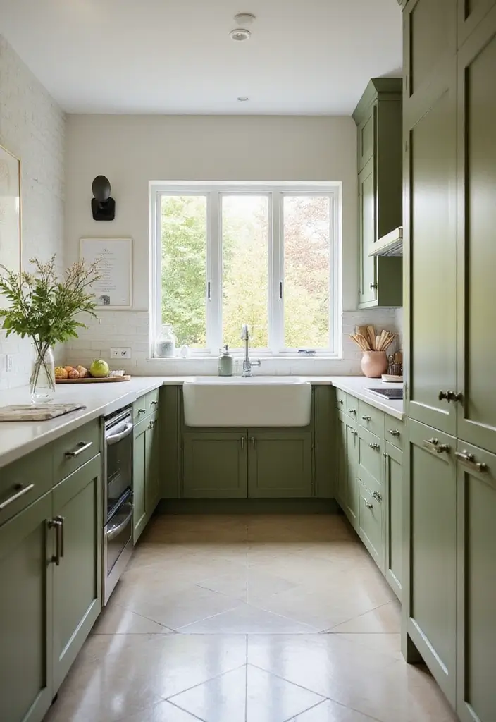 Bright White and Olive Green Color Pairing