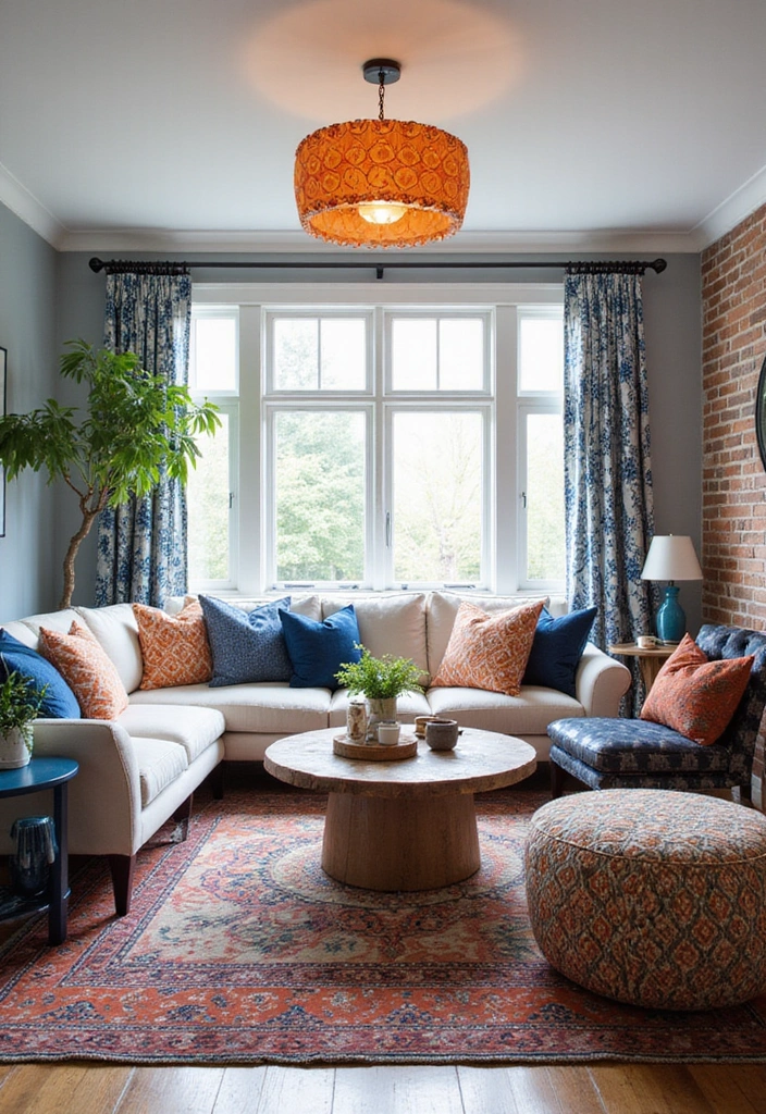 Playful Blue and Orange Patterns