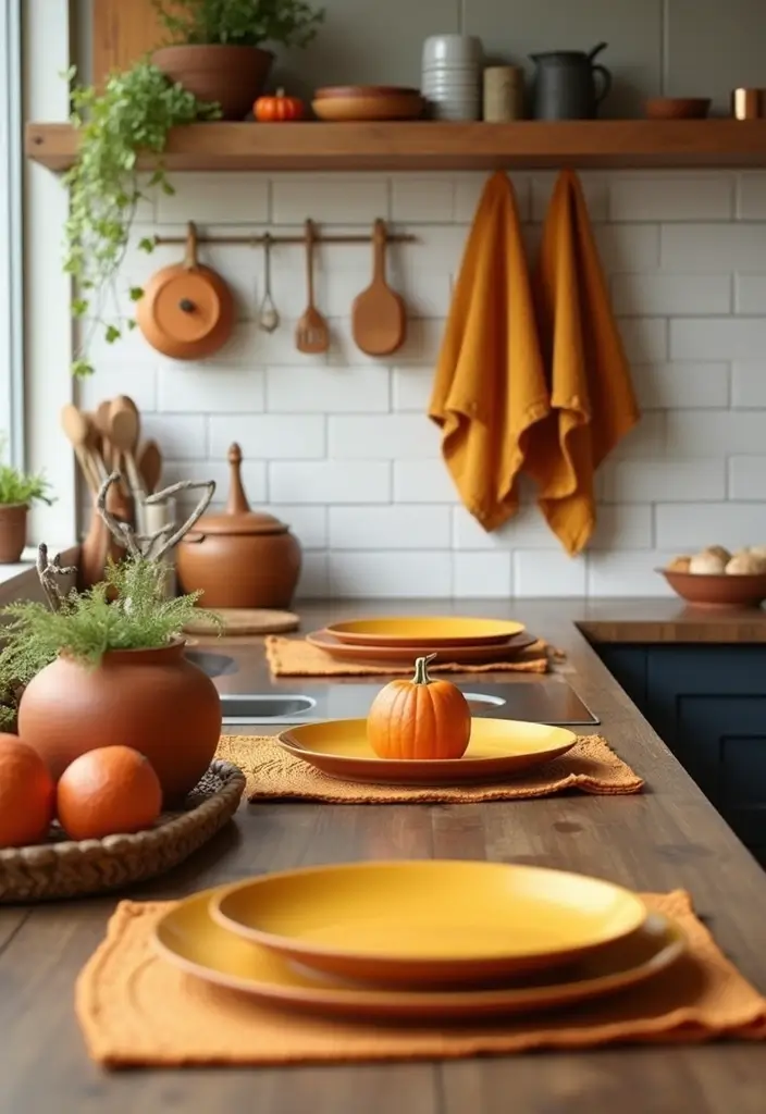 Warm Earthy Hues for Fall Kitchen Decor