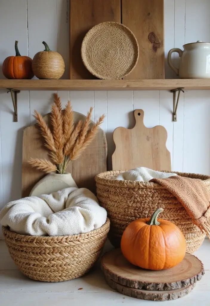 Layered Textures in Fall Kitchen Decor