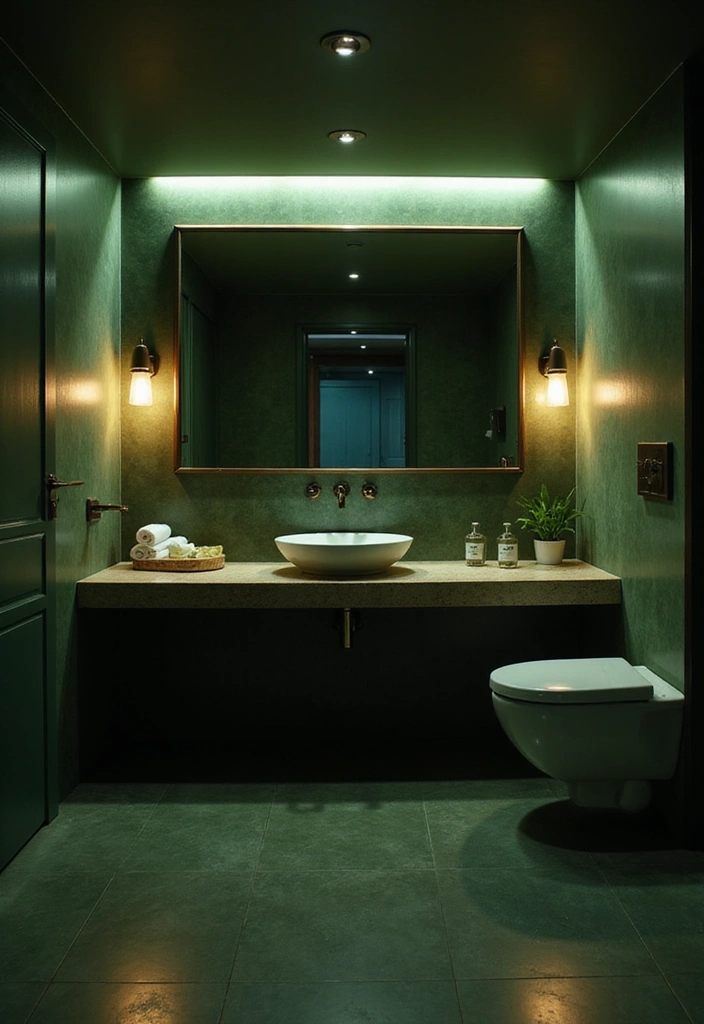 Dynamic Layered Lighting in Bathroom