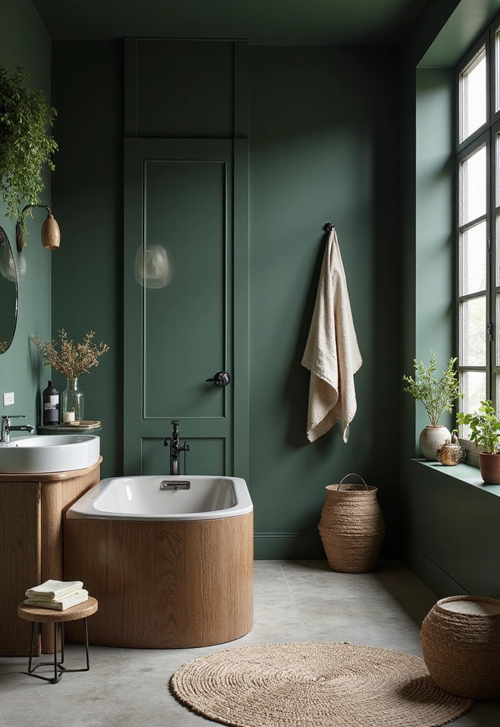 Textural Contrasts in Bathroom