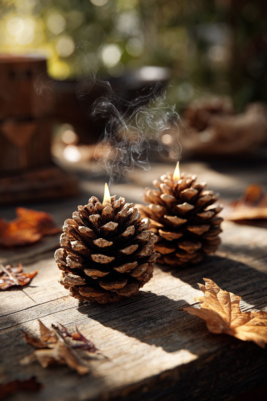Transform Pinecones Into Seasonal Candles