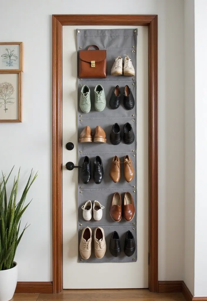 Over-the-door organizer for entryway