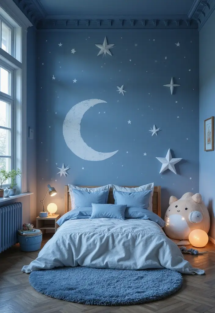 Magical Celestial Blue Child's Room