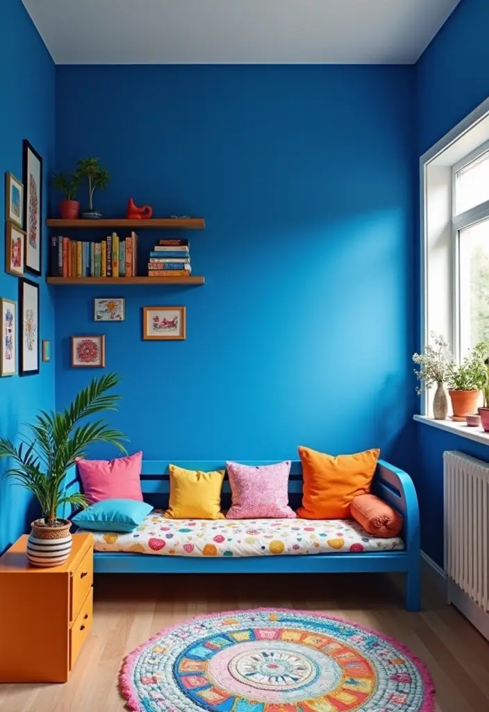 Bold Cobalt Blue Child's Room