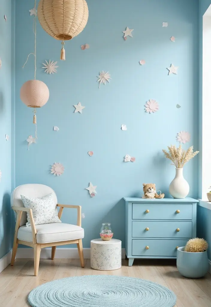 Refreshing Powdered Blue Child's Room