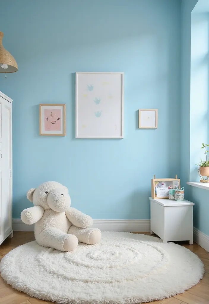 Serene Sky Blue Child's Room