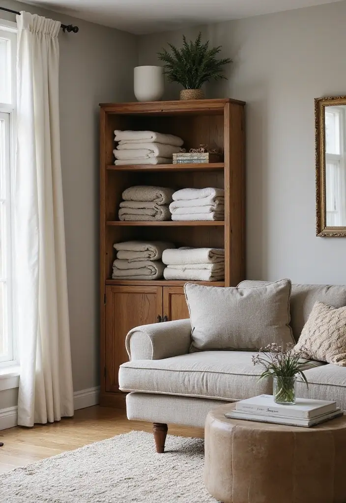 Corner Cabinets for Blanket Storage