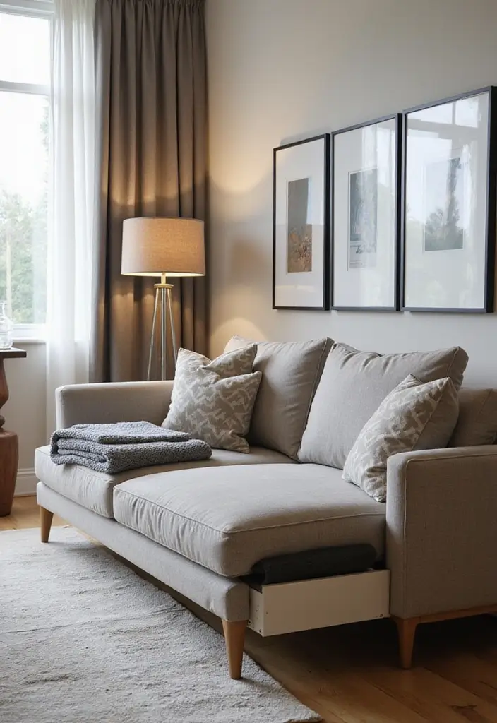 Hideaway Blanket Storage