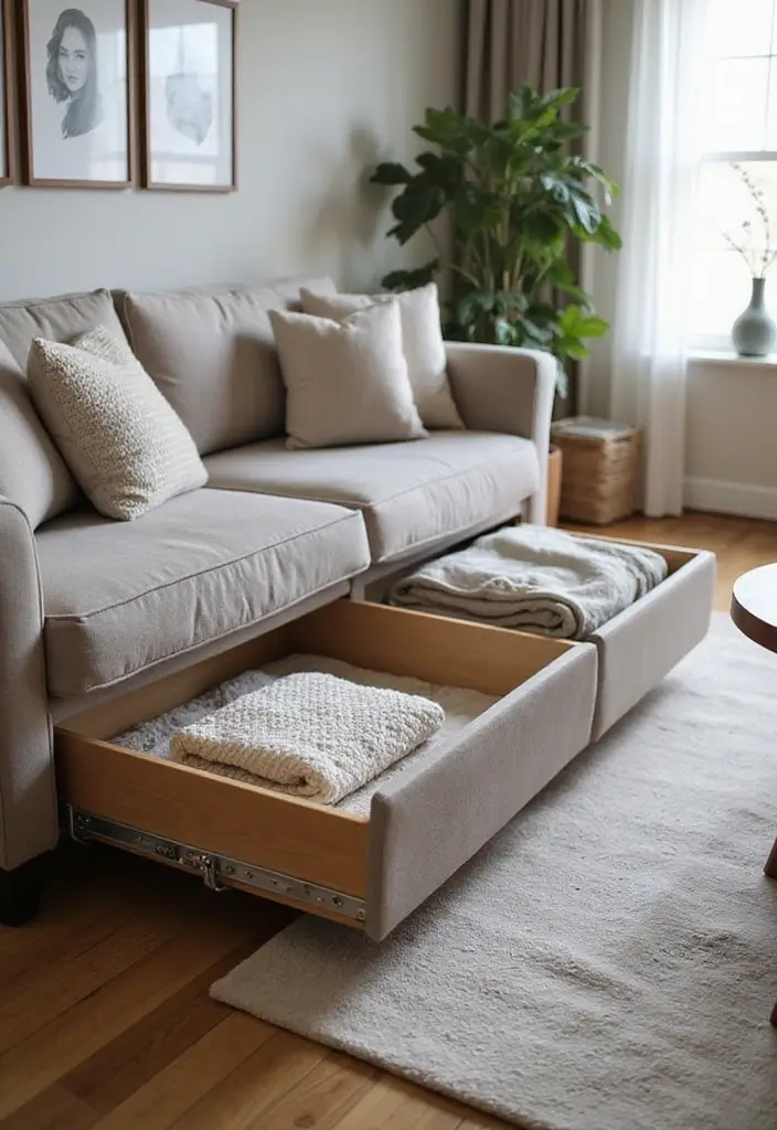Under-Couch Storage Drawers