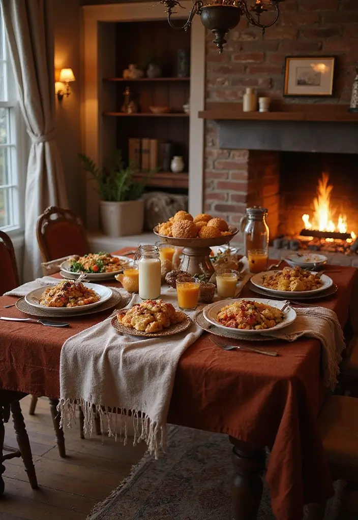 Cozy Hearthside Dining