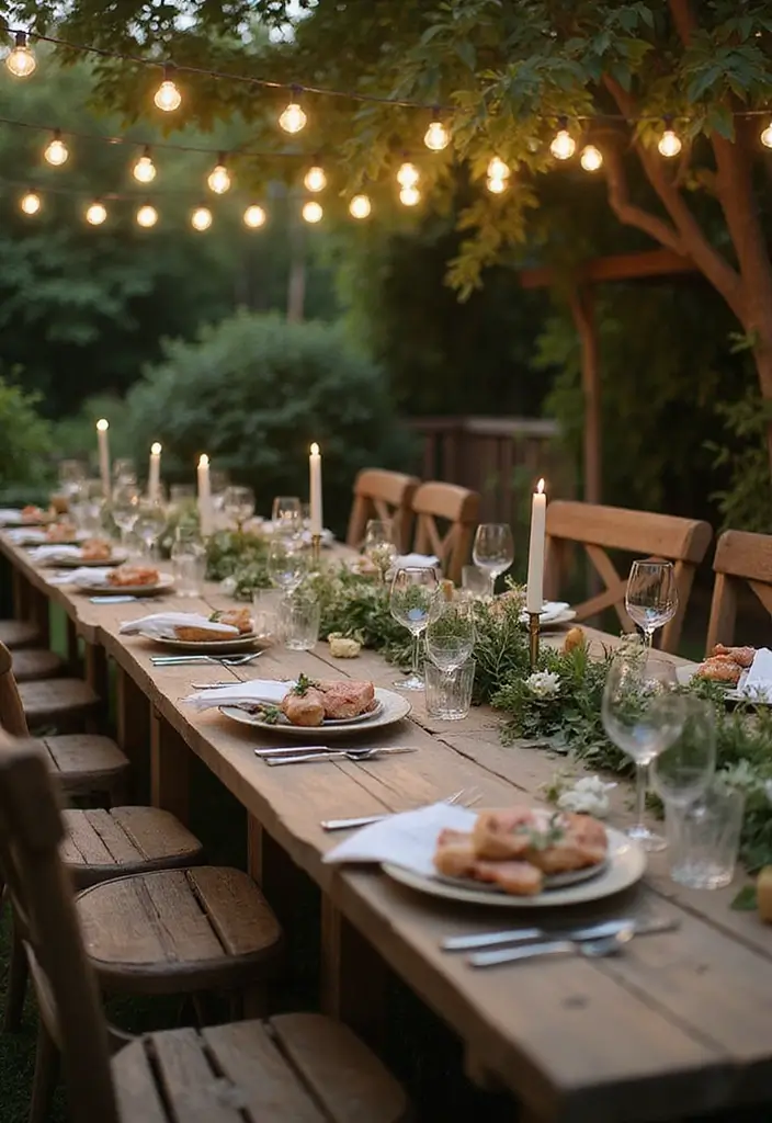 Outdoor Dining with Nature-Inspired Elements