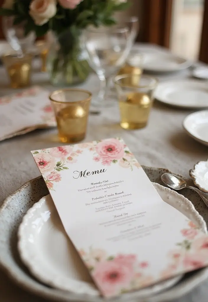 Personalized Miniature Menus