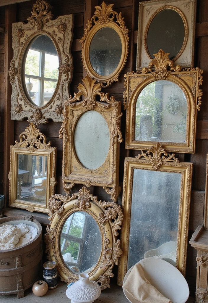 Unique vintage mirror with character