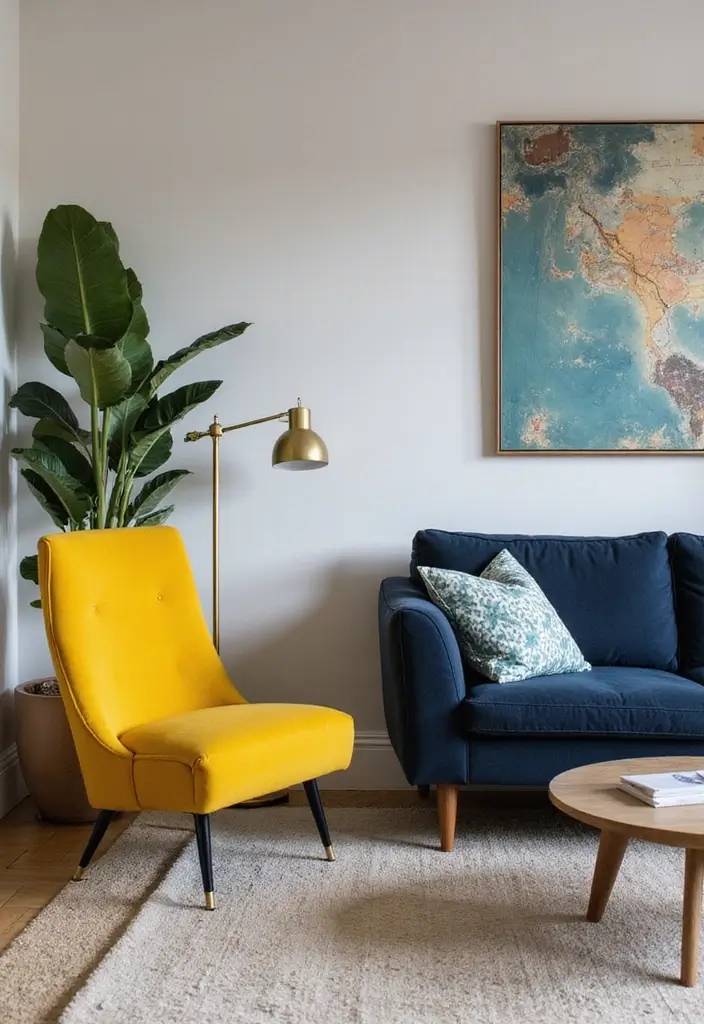 Yellow and Blue Statement Furniture