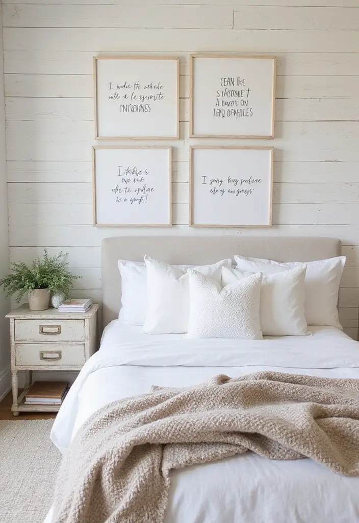 Inspirational Quotes in Farmhouse Bedroom