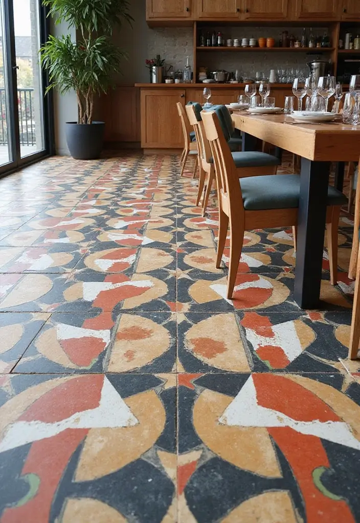 Bold Geometric Pattern Italian Porcelain Slabs