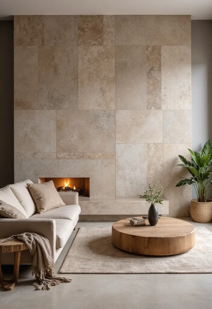 Textured Stone Finish Italian Porcelain Slabs