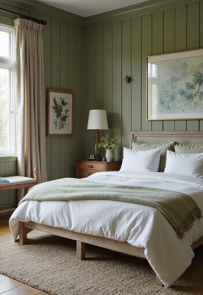 Reclaimed Wood Accents in Bedroom