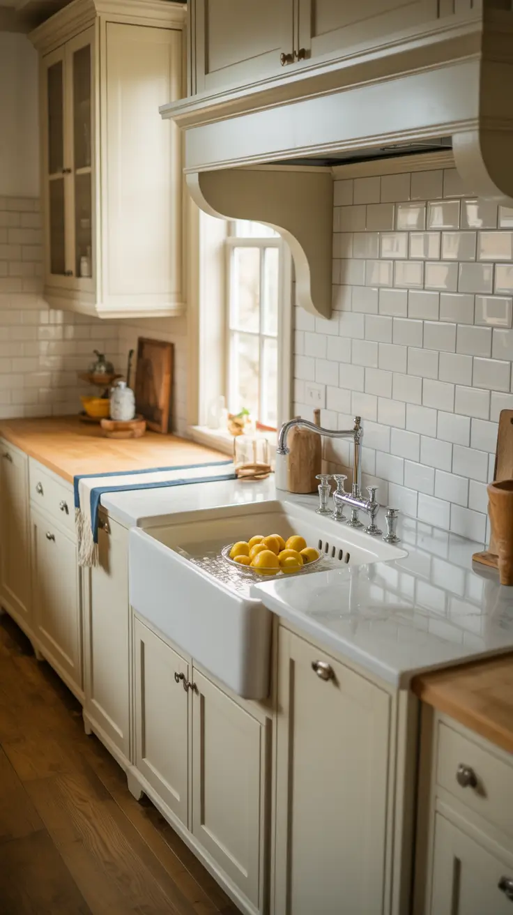 Classic White Kitchen Cabinets with Shaker Style Doors