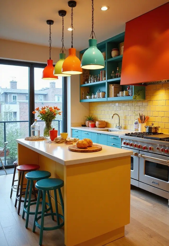 Bold Colored Pendant Lights