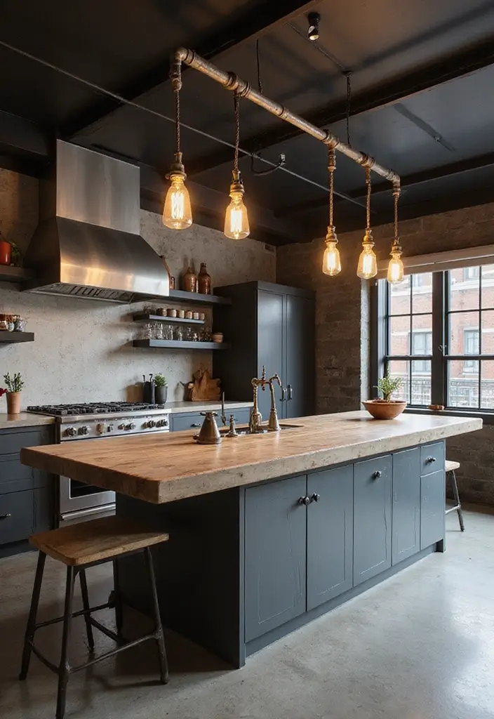 Industrial Pipe Pendant Lights