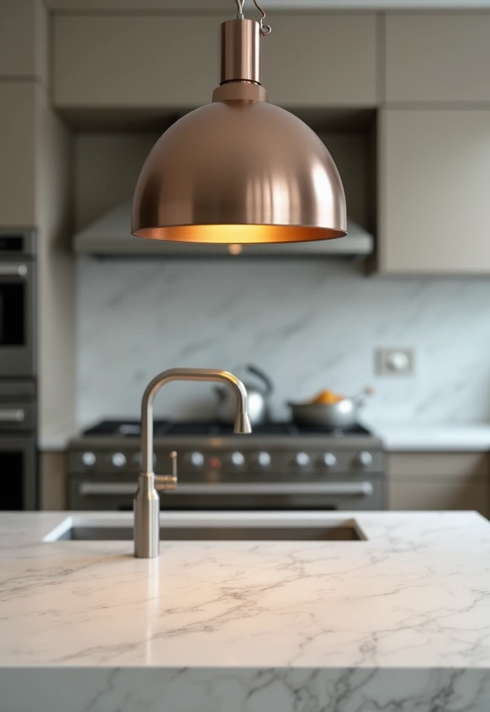 Minimalist Metallic Pendant Light