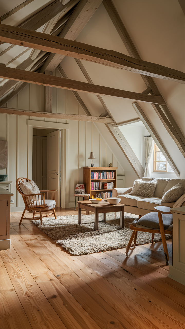 Rustic Wooden Cottage Living Room