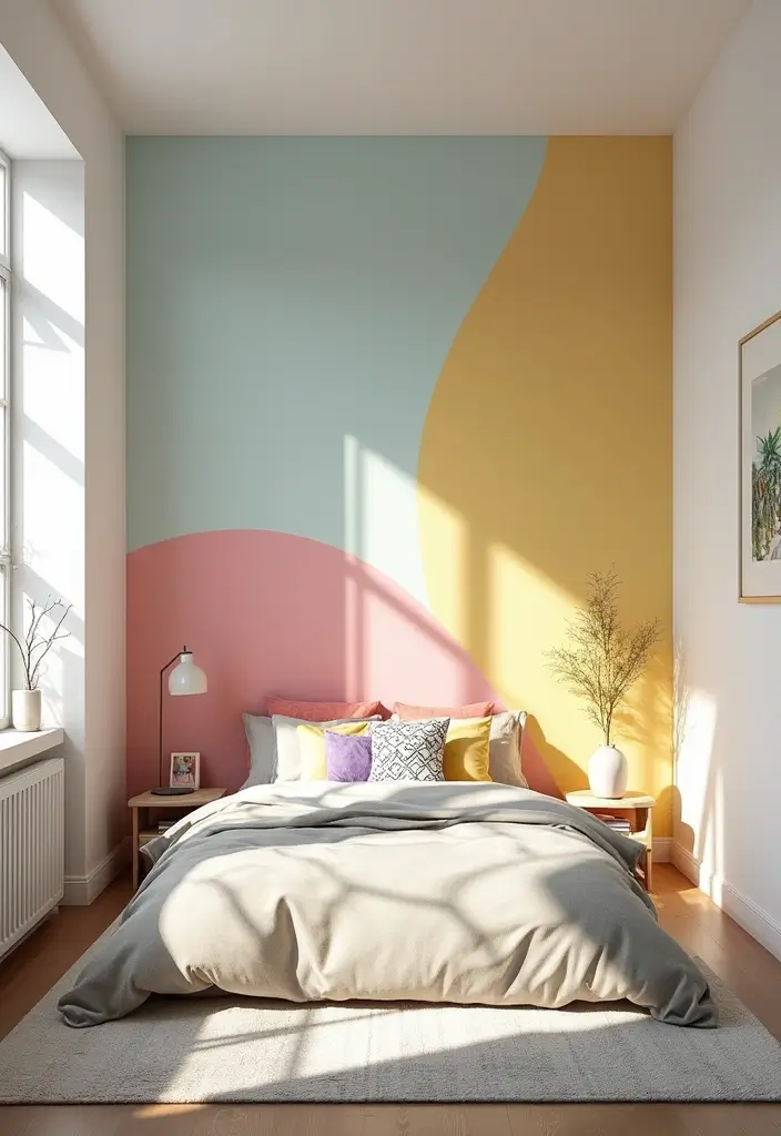 White Walls with Vibrant Accent