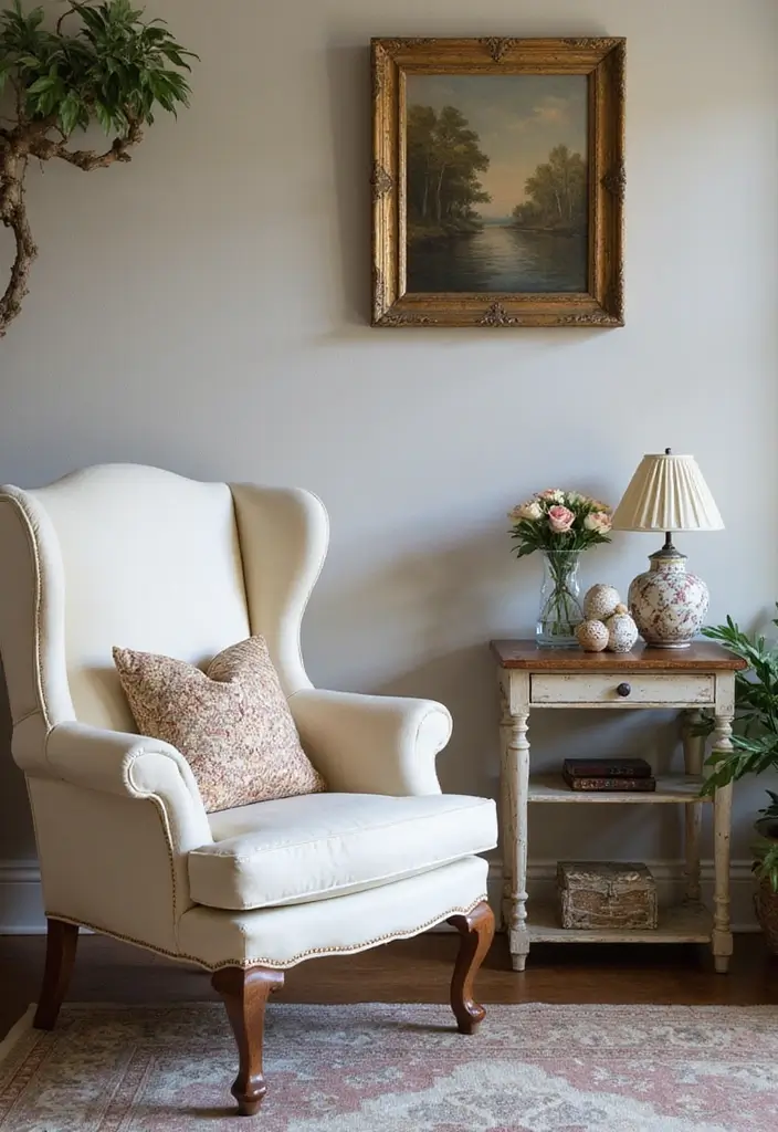 Vintage Style Reading Corner