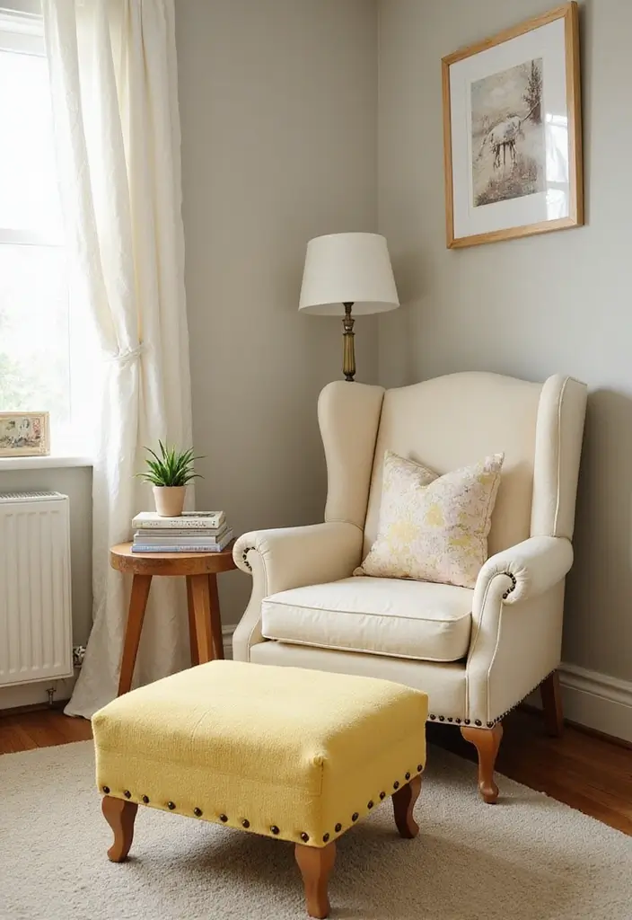 Storage Ottoman as Footrest